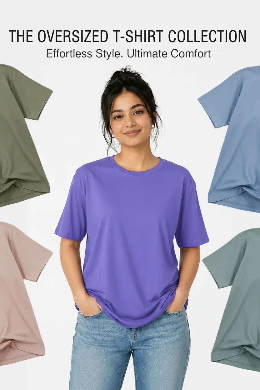 Female Model in Plain T-Shirt