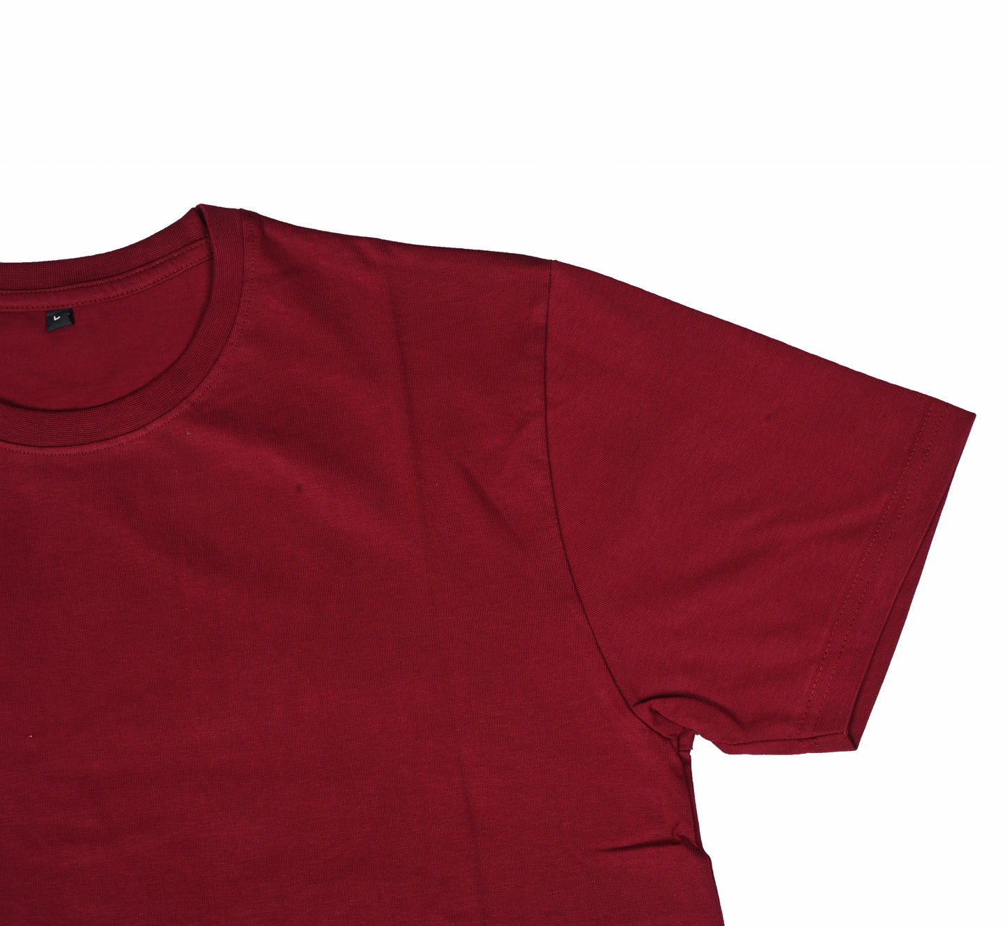 Maroon Plain Half Sleeve T-Shirt