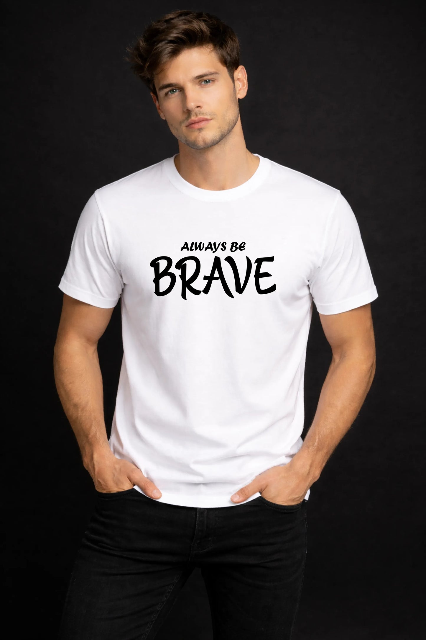 Always Be Brave Graphic Tee – Black