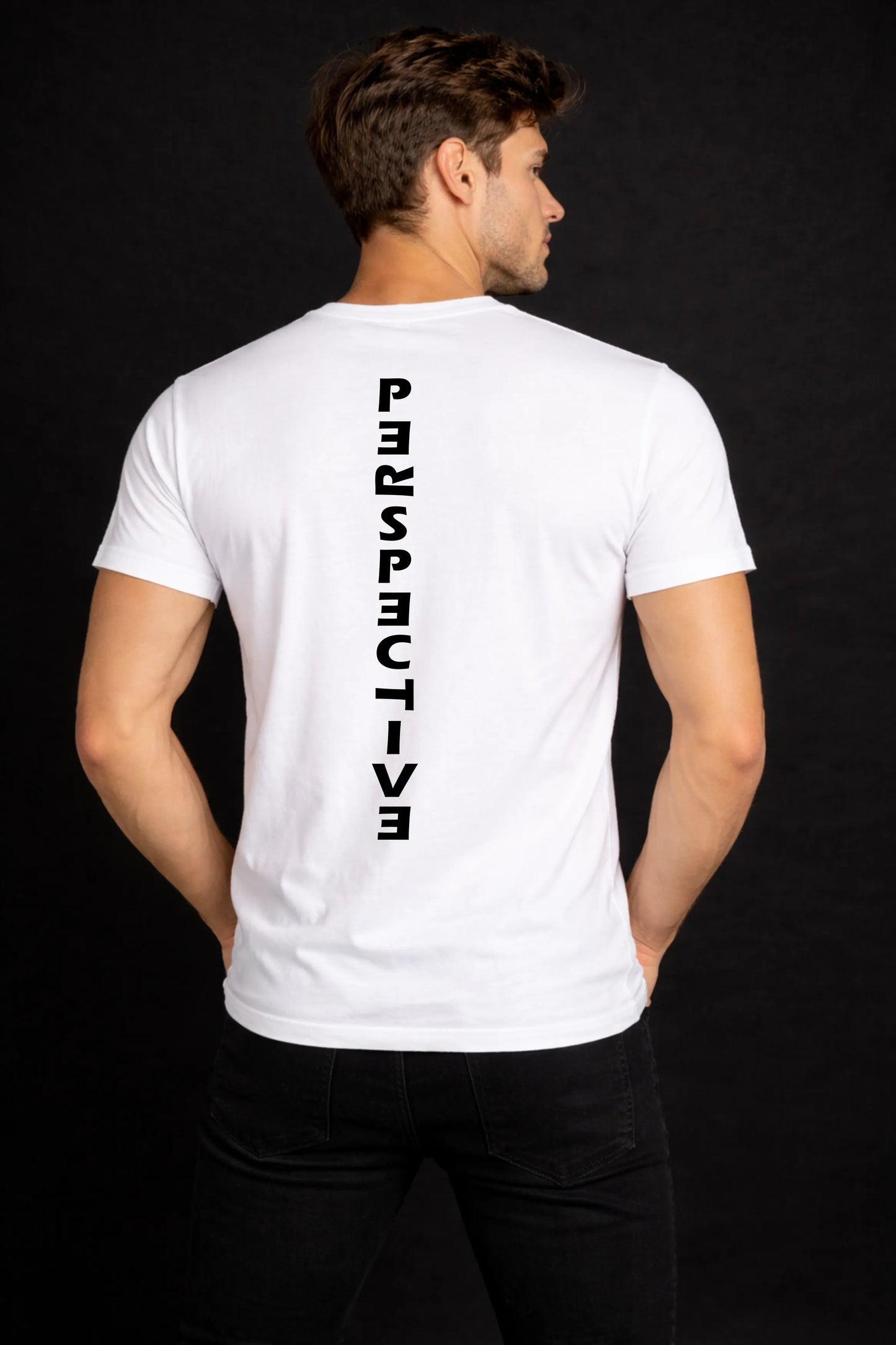 Perspective – Men's Back Print Graphic T-Shirt