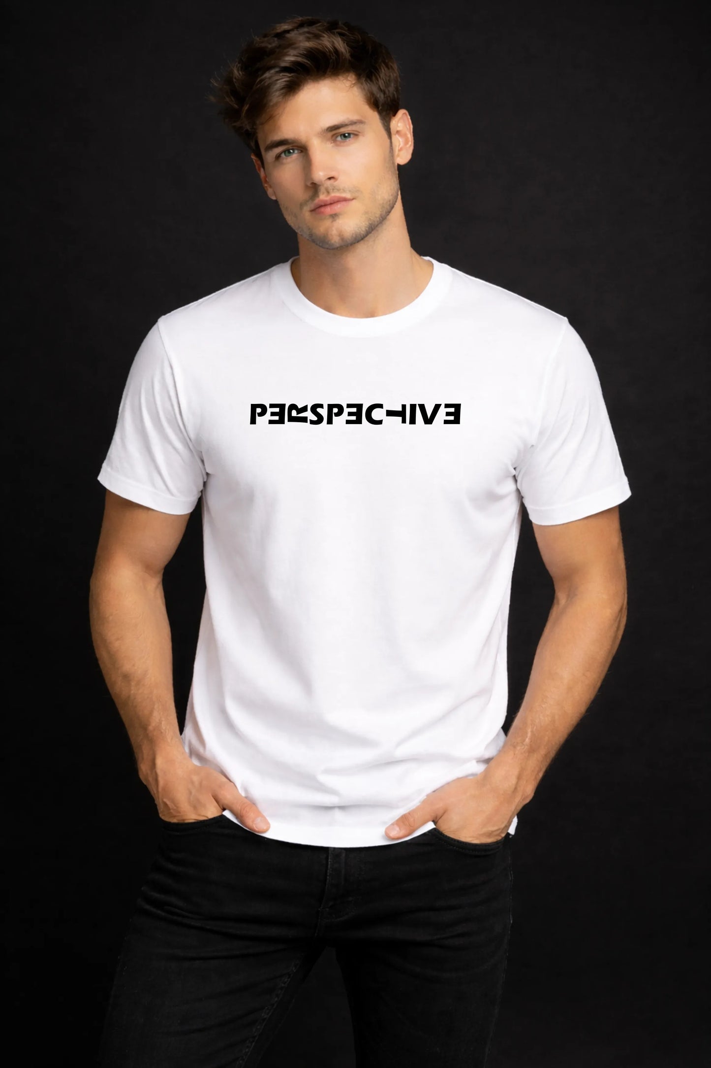 Perspective – Men's Back Print Graphic T-Shirt
