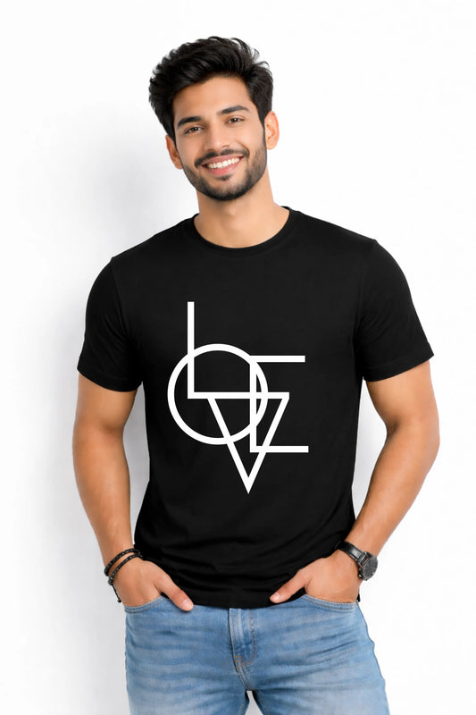 Love – Men's Geometric Graphic T-Shirt