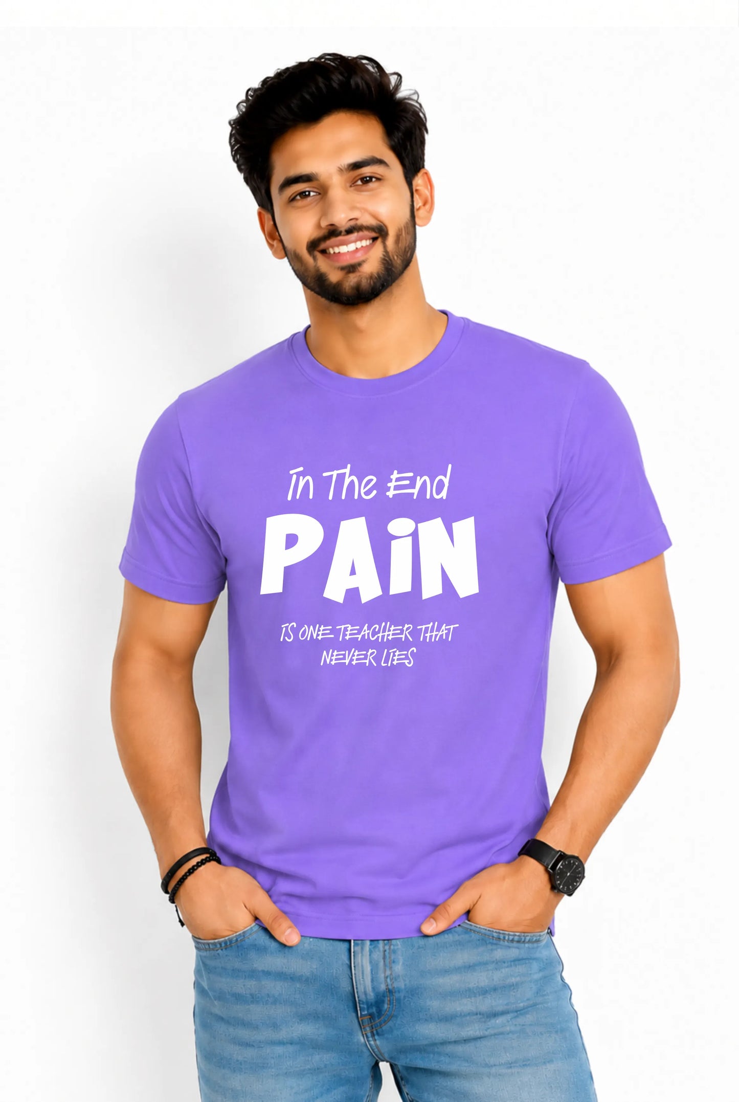 In The End Pain Is One Teacher That Never Lies – Men's Graphic T-Shirt