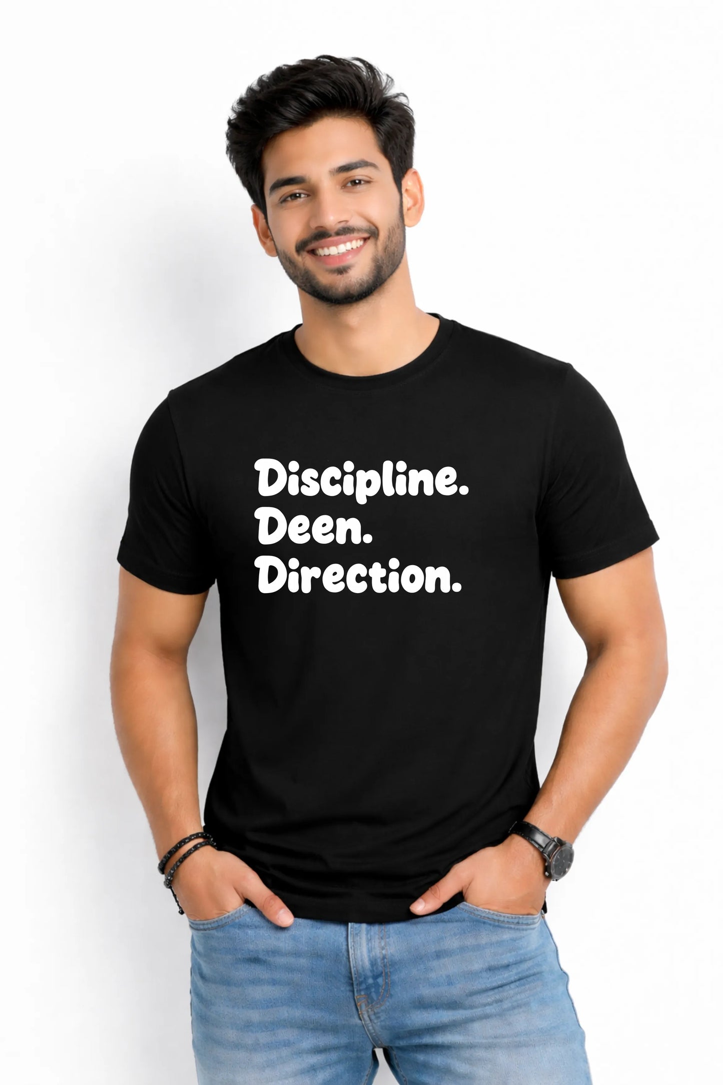 Discipline Deen Direction Printed Round Neck T-Shirt
