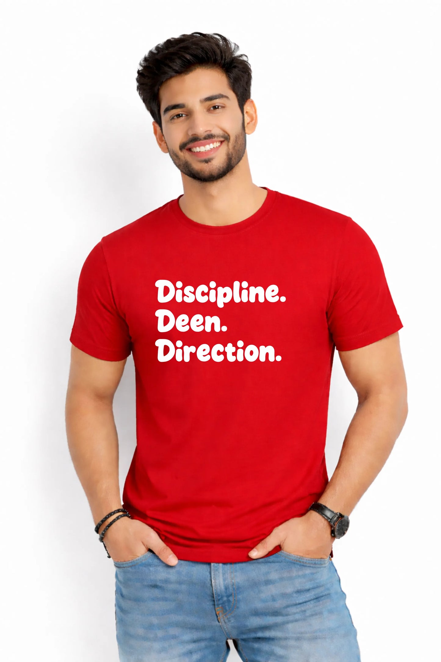 Discipline Deen Direction Printed Round Neck T-Shirt