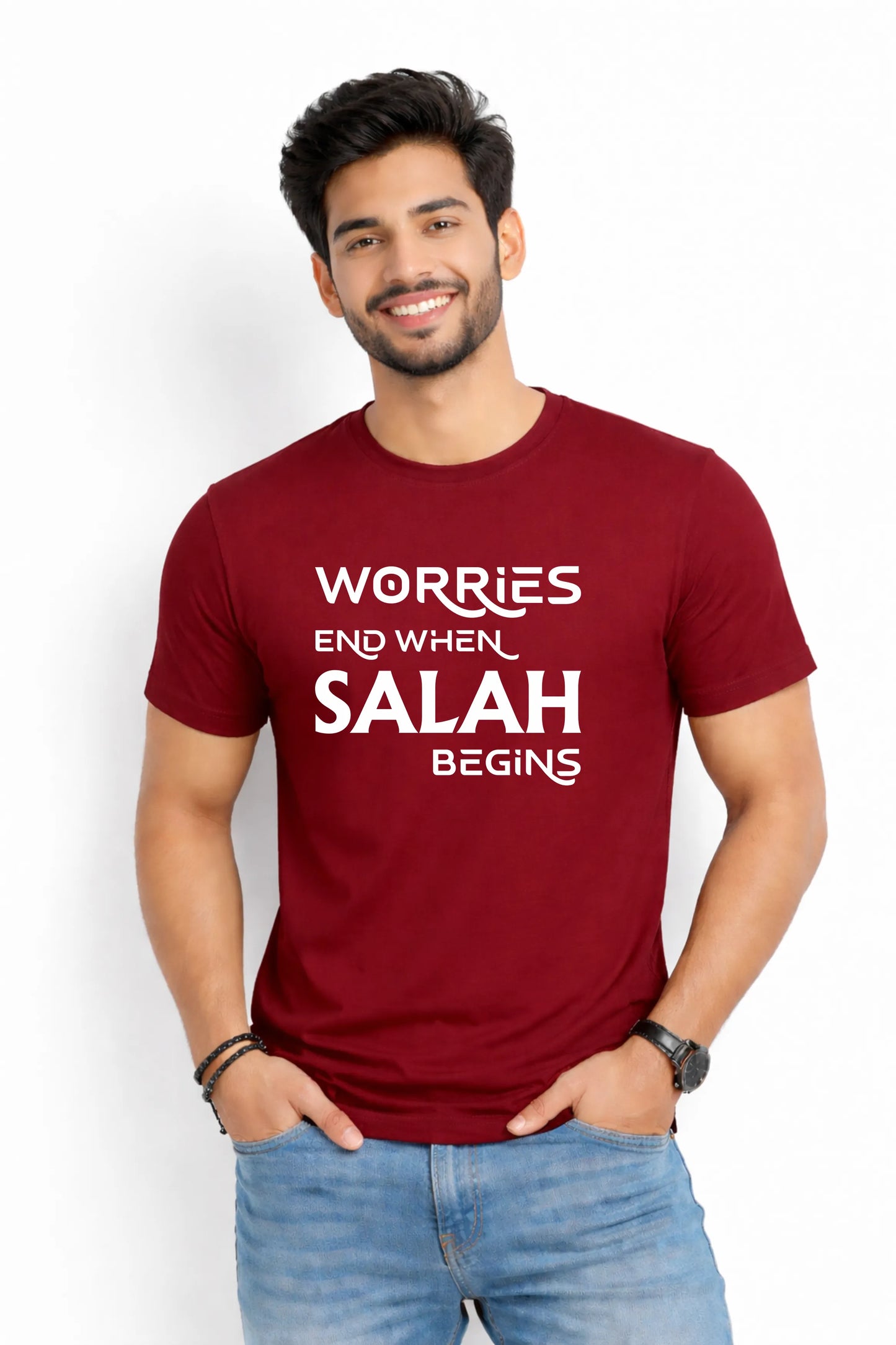 Worries End When Salah Begins T-Shirt