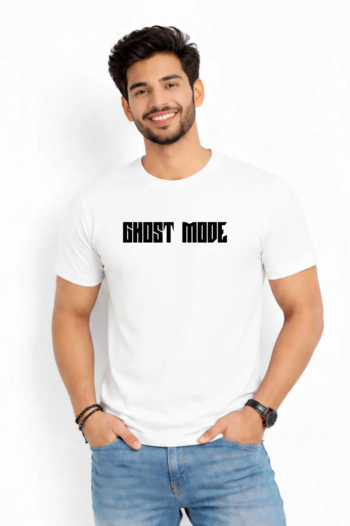 Silent Moves. Loud Results. — Men's Back Print T-Shirt