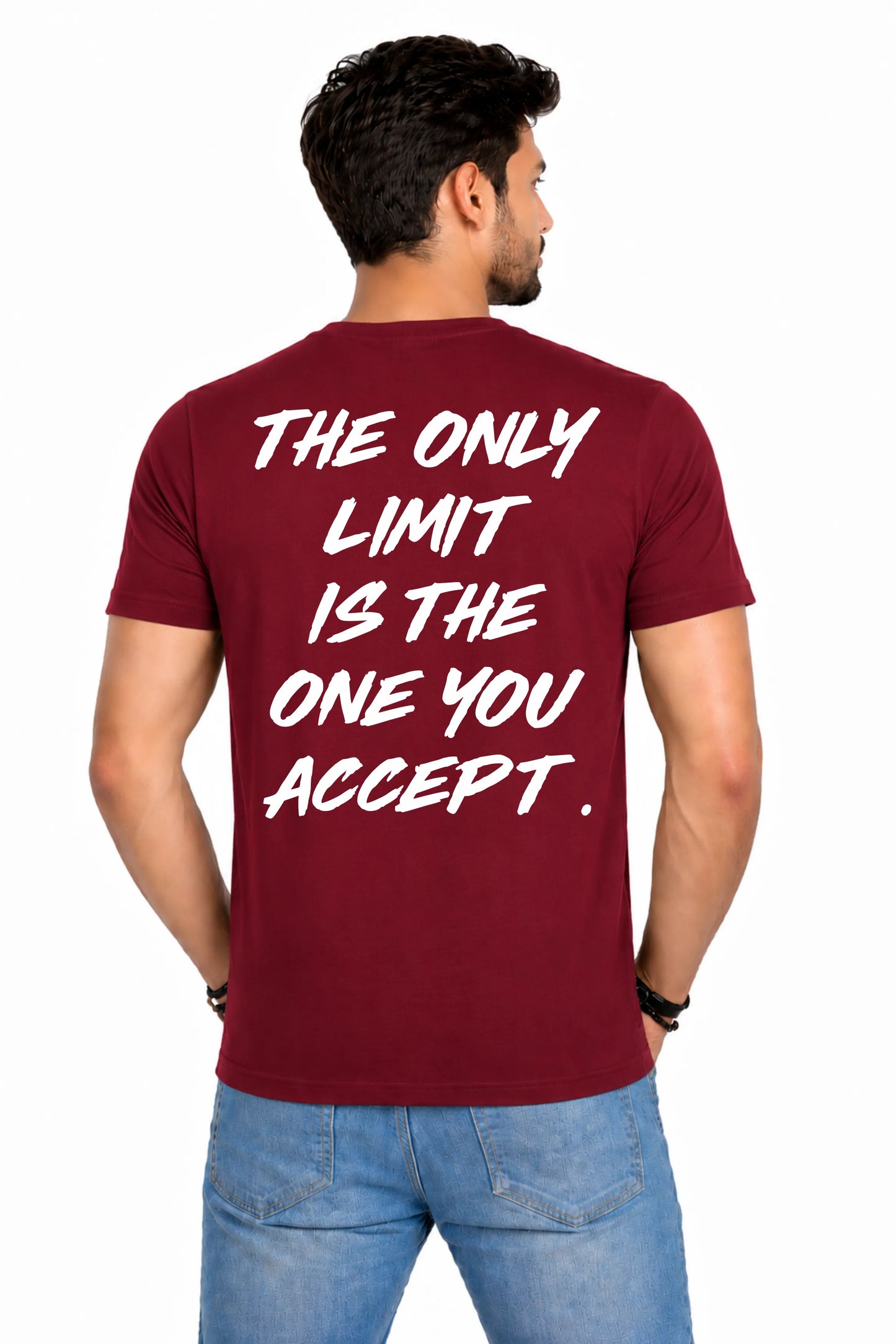 The Only Limit Is The One You Accept Back Print T-Shirt