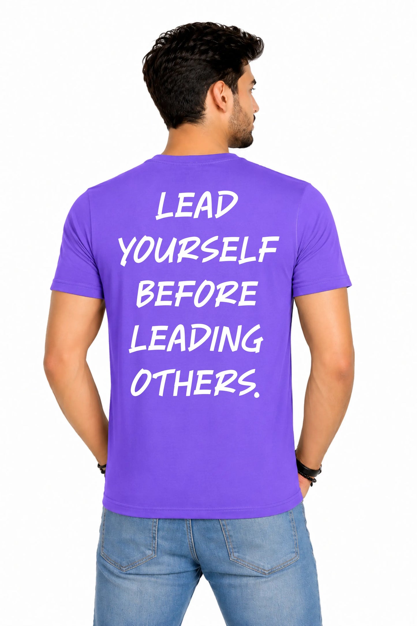Lead Yourself Before Leading Others Back Print T-Shirt
