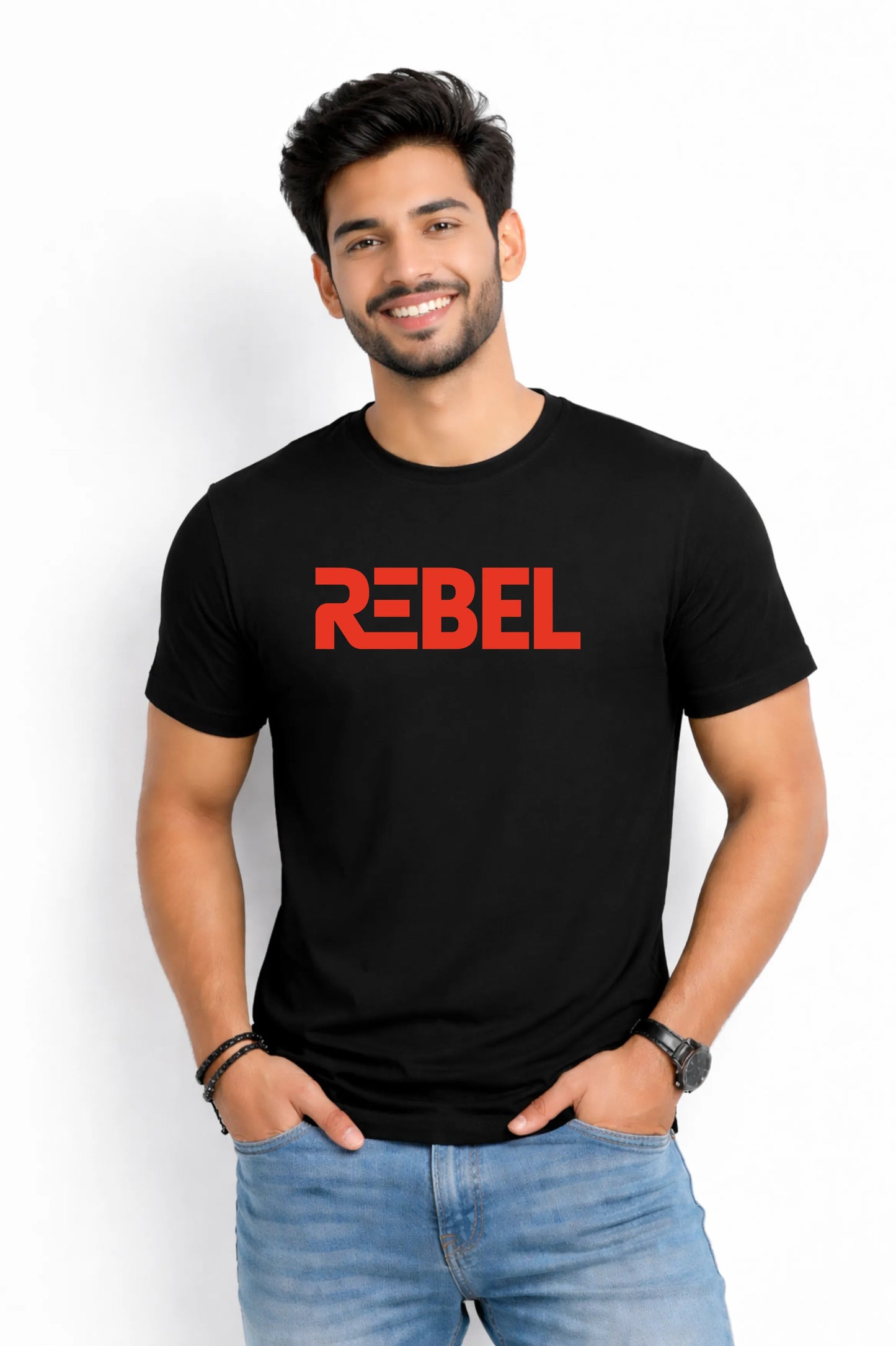 Never Born To Fit In – Men's Back Print T-Shirt