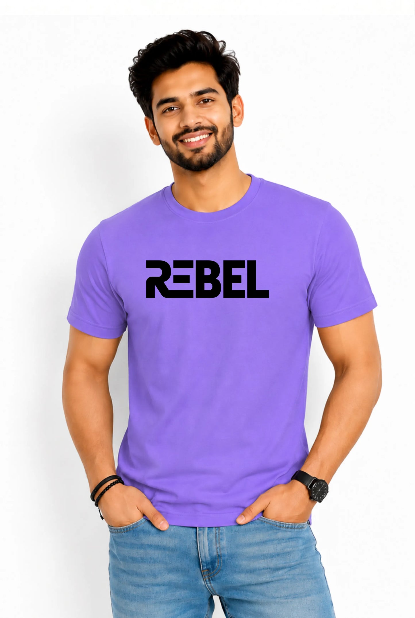 Never Born To Fit In – Men's Back Print T-Shirt