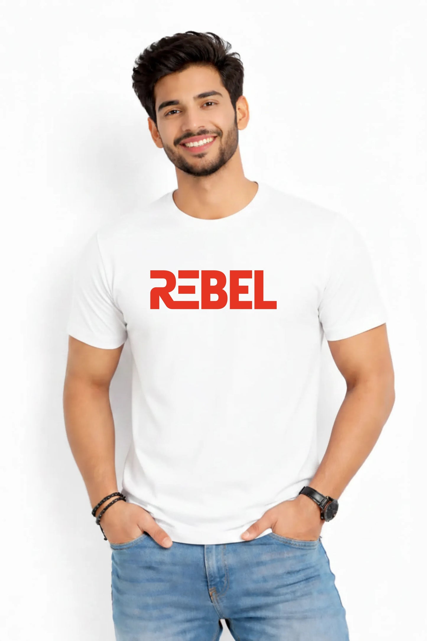 Never Born To Fit In – Men's Back Print T-Shirt