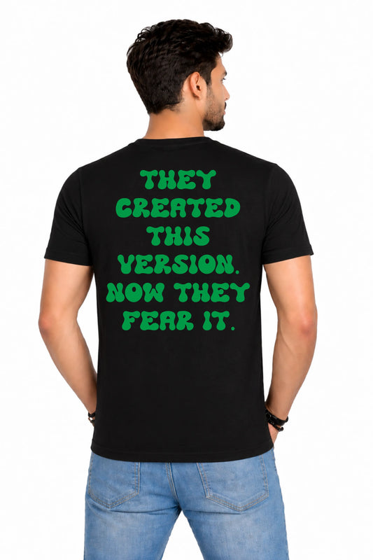 They Created This Version. Now They Fear It. – Men's Back Print T-Shirt