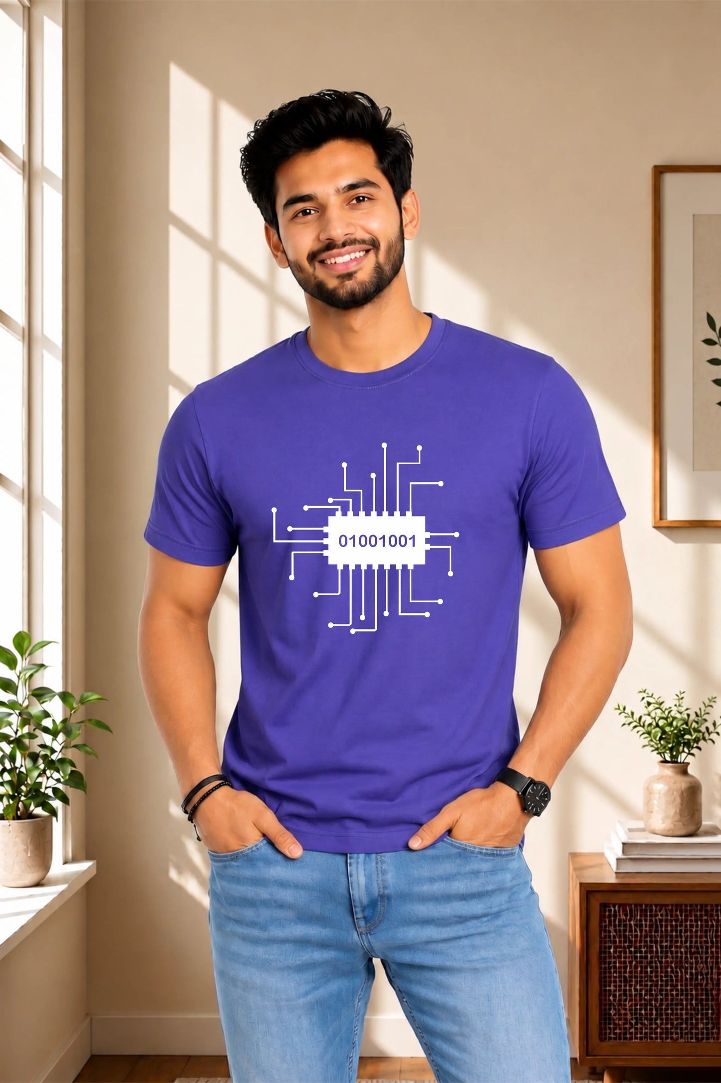 Binary Circuit Graphic T-Shirt