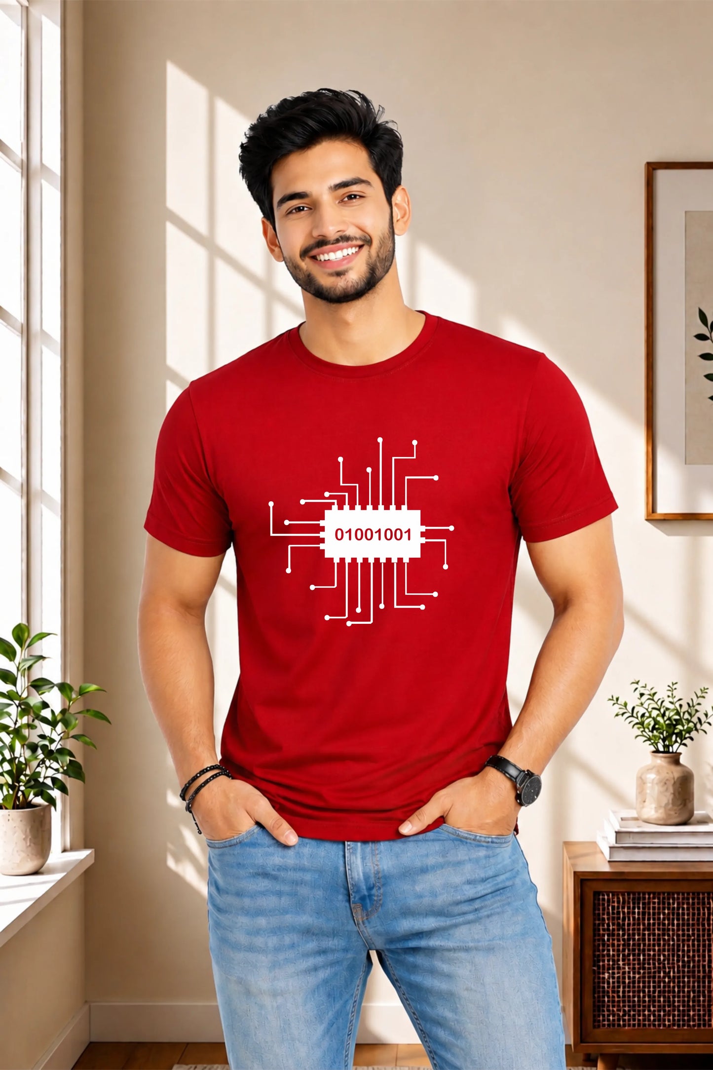 Binary Circuit Graphic T-Shirt