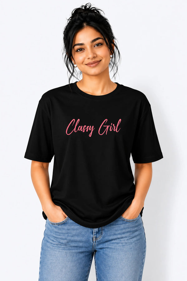 Classy Girl Oversized Graphic Tee