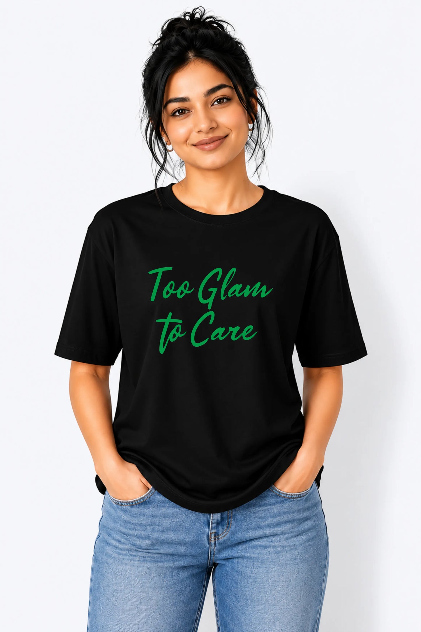 Too Glam to Care Oversized T-Shirt
