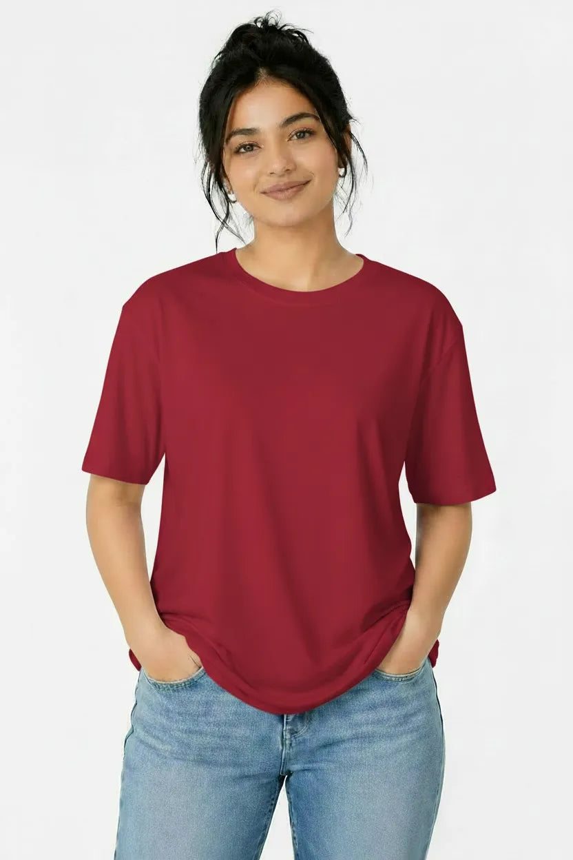 Women's Oversized Plain T-Shirt
